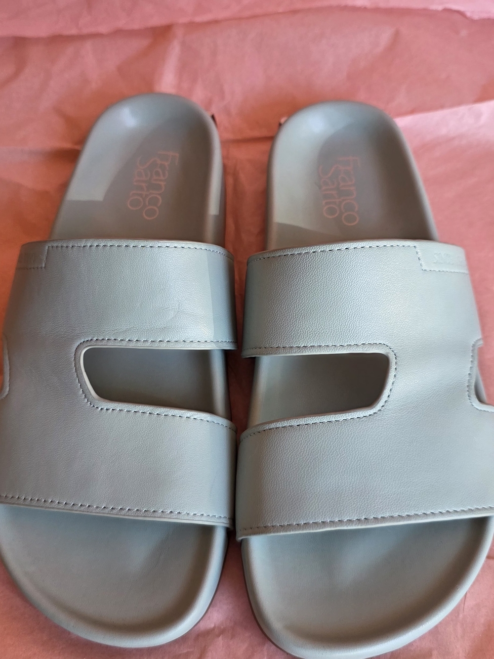 Franco Sarto Light Blue Slide Sandals
